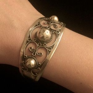Adjustable 1950’s Antique Sterling Silver Cuff